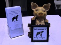 Bildbeschreibung: Unser Sparschwein freute sich ber jede kleine Spende
