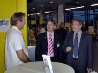 Foto: Der Gesundheitsminister Mars Di Bartolomeo, Anil Prsident Jean-Paul Bleser und unser Prsident Roland Welter im Gesprch.