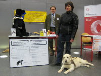 Foto: Unser Informationsstand ist fertig aufgebaut.