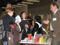 Photo: Notre stand fait l'objet d'un intrt intense.