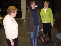 Photo: Rene Mischel et chien guide Toy