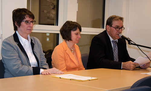 Photo: Les membres de comit Denise Bradtke, Josiane Rommes et Roland Welter.