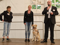 Foto: Das neue Fhrhundgespann in Luxemburg heisst Danielle Frantzen mit Fhrhund Donald