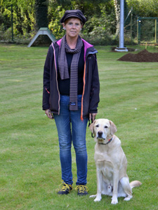 Danielle und Fhrhund Donald nach gutem Training