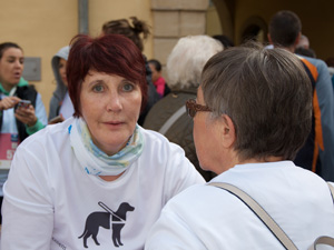 Vor dem Start Chantal und Annette im Gesprch