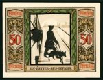 Notgeldschein 1921 Rückseite Variante "Ein Retter aus Gefahr"