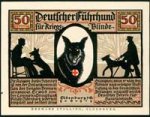 Notgeldschein 1921 des "Deutschen Vereins für Sanitätshunde" Vorderseite