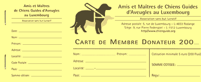 Image: Carte de Membre Donateur